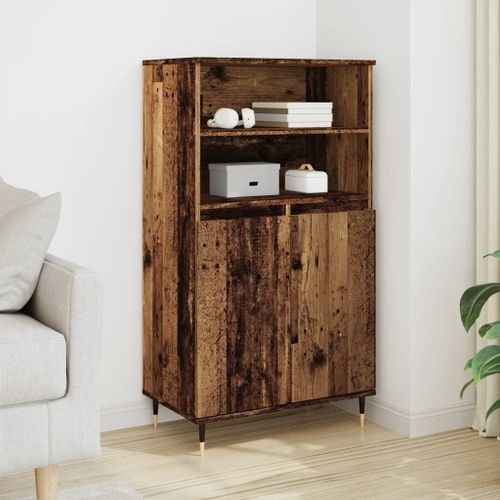 Vidaxl Buffet Haut Vieux Bois 60x36x110 Cm Bois D'ingénierie