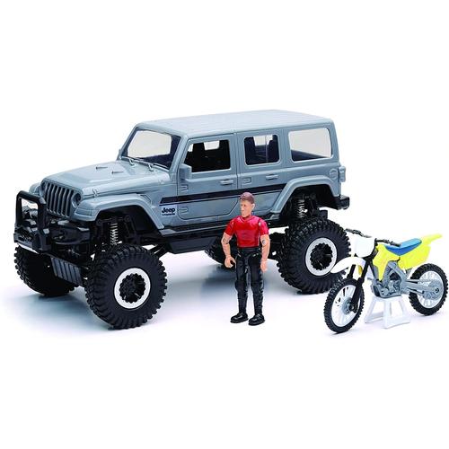 New Ray - Jeep Sahara Avec Moto Et Figurine