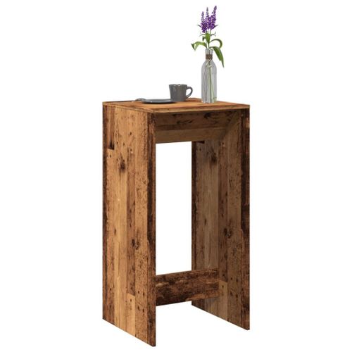 Vidaxl Table De Bar Vieux Bois 51x50x103,5 Cm Bois D'ingénierie