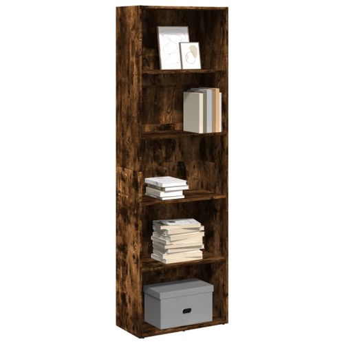 Vidaxl Bibliothèque Chêne Fumé 60x30x189 Cm Bois D'ingénierie
