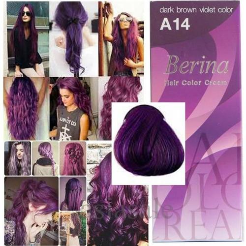 Coloration Cheveux - Teinture Capillaire Diy Couleur Violet Marron Foncé A14 Violet Marron Foncé