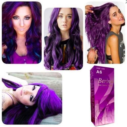 Coloration Cheveux - Teinture Capillaire Diy Couleur Violet A6 Couleur Violet