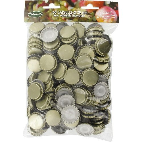 Capsule Bouteille Champenoise- Or Avec Opercule - Diamètre 29 Mm - Vendu Par 150