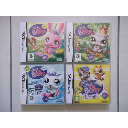 Littlest Petshop / Pet Shop : Jungle + Jardin + Hiver + A La Campagne - Lot De 4 Jeux Nintendo Ds