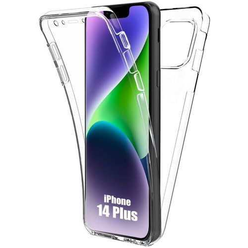 Coque Pour Iphone 14 Plus (6,7'') Protection Silicone Souple Antichoc Pc Transparent Rigide
