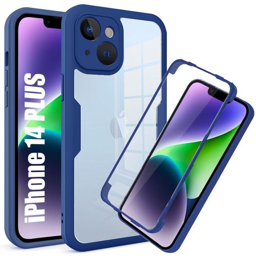 Coque Pour Iphone 14 Plus (6,7'') Protection Integrale Avant+Arrière Bleu