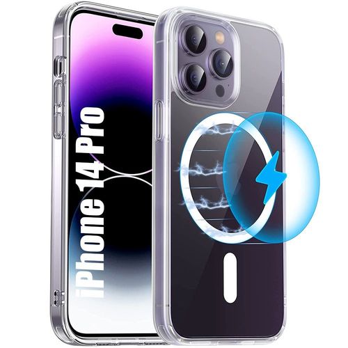 Coque Pour Iphone 14 Pro (6,1'') Protection Transparente Avec Cercle Magnetique