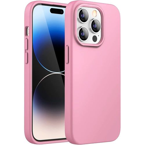 Coque Pour Iphone 14 Pro (6,1'') Silicone Tpu Rose Mat Antichoc Ultra Fine Leger