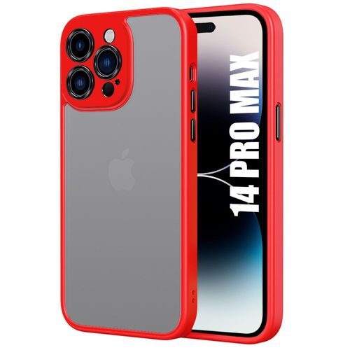 Coque Silicone Pour Iphone 14 Pro Max (6,7'') Ultra Fine Rouge Finition Matte Antichoc
