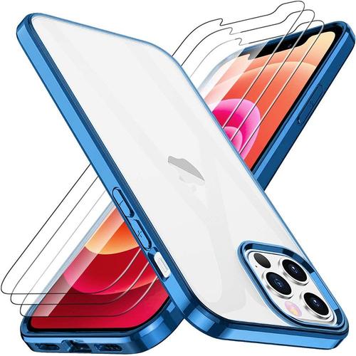 Coque Pour Iphone 13 Mini Bleu Et 2 Verres Trempes