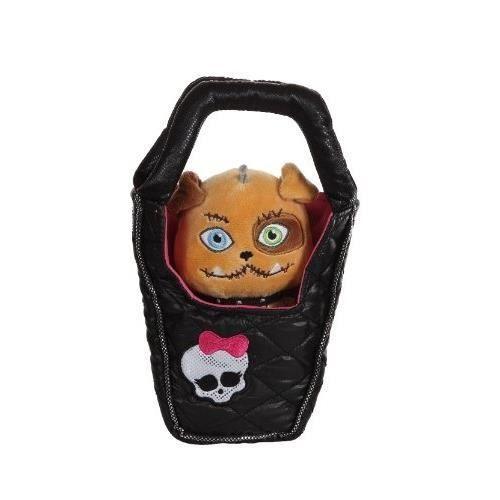 Peluche Monster High Watzit - Mattel - 070076 - Chien Beanie Dans Un Sac - 22 Cm