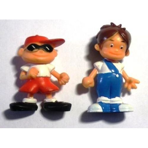 Figurines "Nestlé / Nesquik" (1992) - Quickys Et Cie, Lot De 2: N°2- Le Bagarreur Et N°6 -Le Garçon