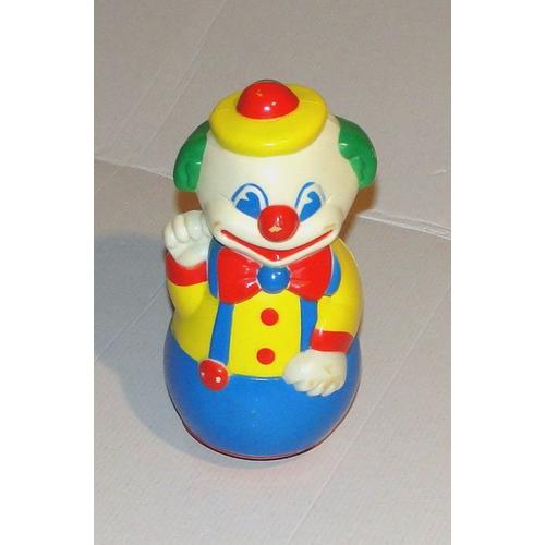 Figurine Clown Culbuto Vintage Educo Lardy 20 Cm