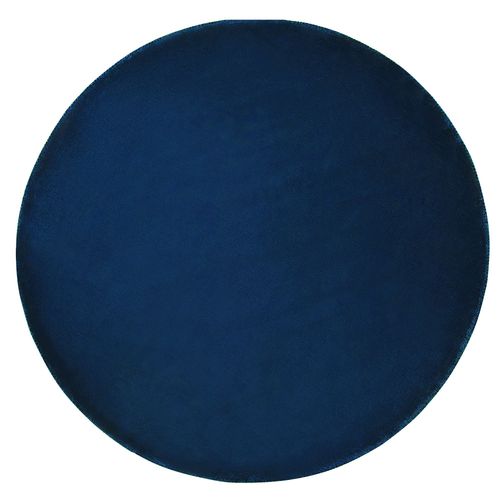 Tapis Rond En Viscose Bleu Marine D 140 Cm Gesi Ii