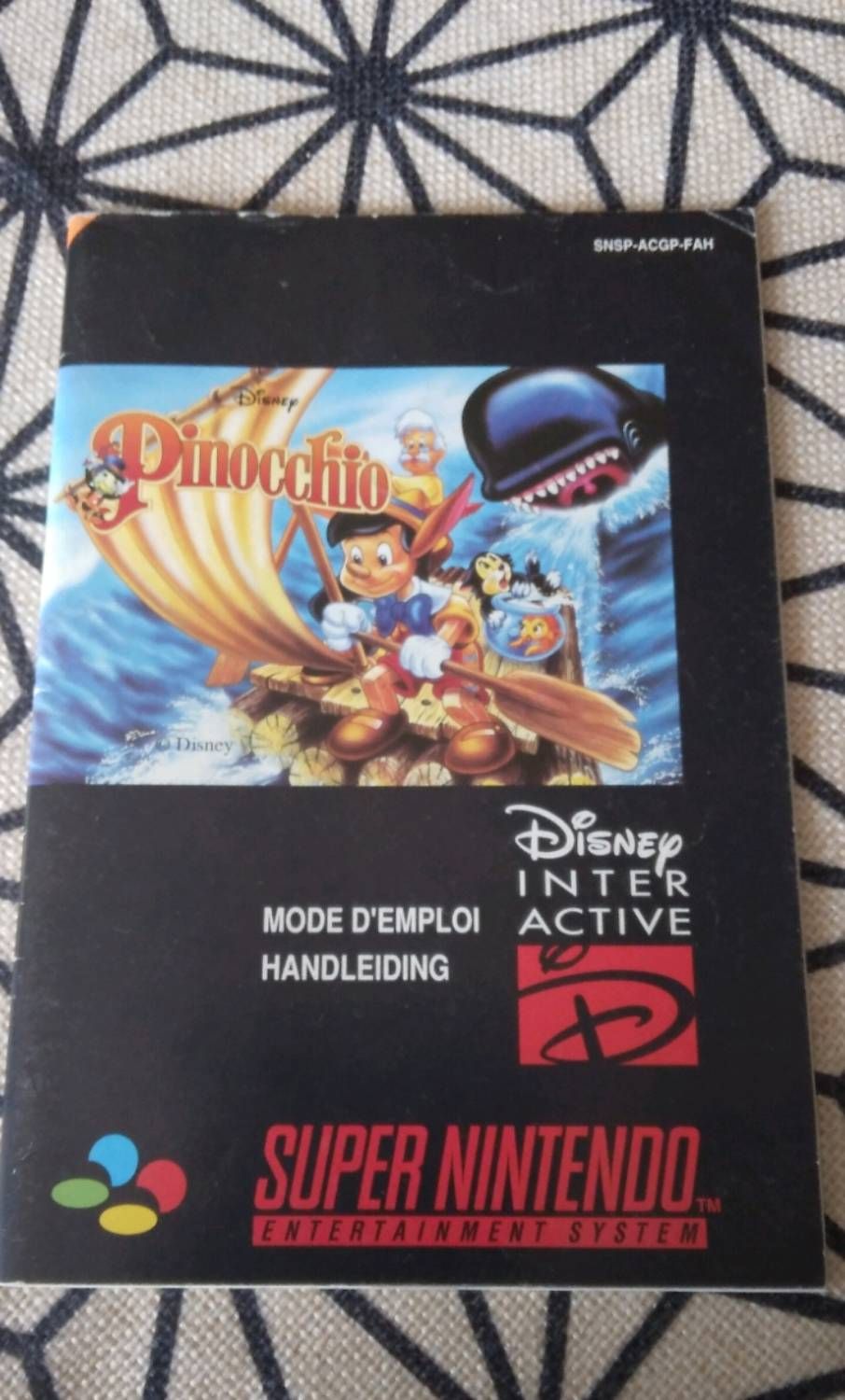 Notice De Jeu Super Nintendo Snes Originale Pinocchio