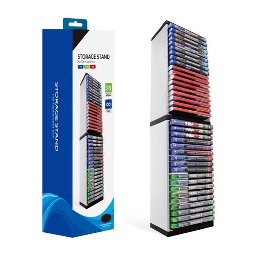 Boîte De Rangement Double Couche, Support Vertical Pour Disque De Jeu, Tour De Support, Peut Stocker 36 Disques De Jeu Pour Ps5 Switch Xboxone