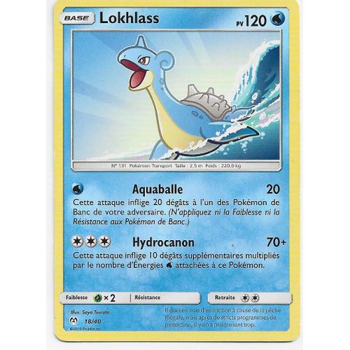 Carte Pokemon Lokhlass, Promo Mac Do, 18/40 Pv120
