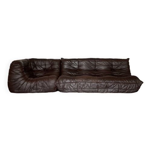 Ensemble Togo Ligne Roset Vintage Marron