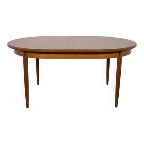 Table  Manger Ovale Du Milieu Du Sicle En Teck De Gplan Annes 1960 Marron