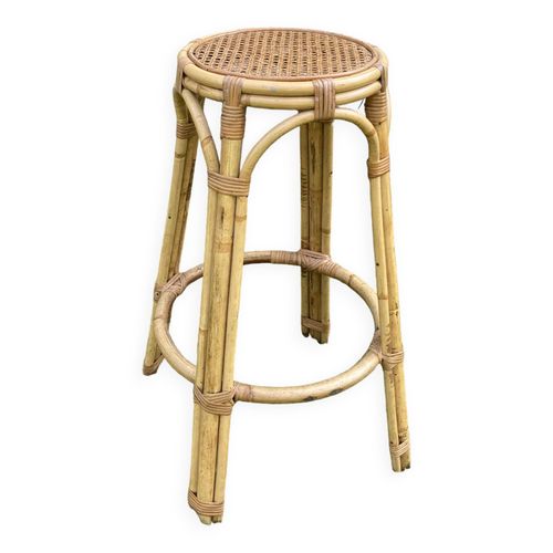 Sellette En Rotin Et Cannage Vintage Bois