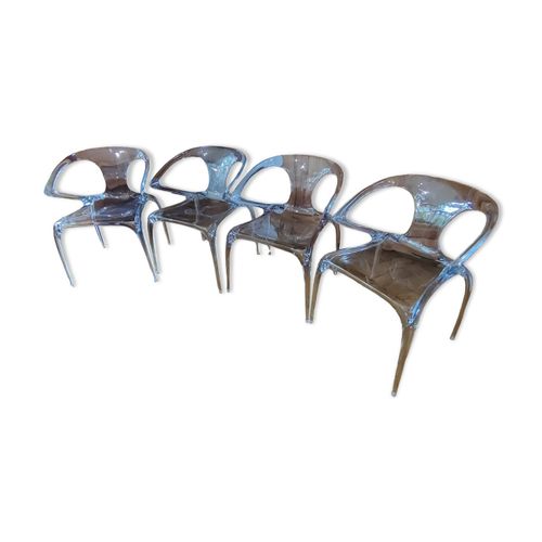 Lot De 4 Chaises Ava Bridge Roche Bobois Transparent