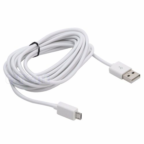 Câble D'alimentation Micro Usb Blanc De 3m, 10 Pieds, Pour Manette Ps4, Xbox One, L060