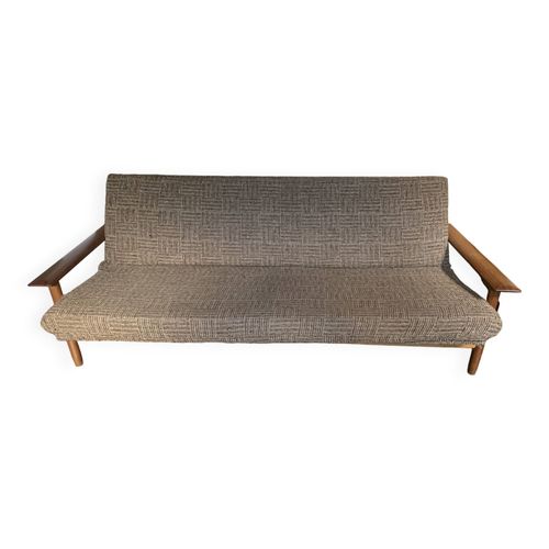 Canap Vintage Annes 60 Convertible Marron