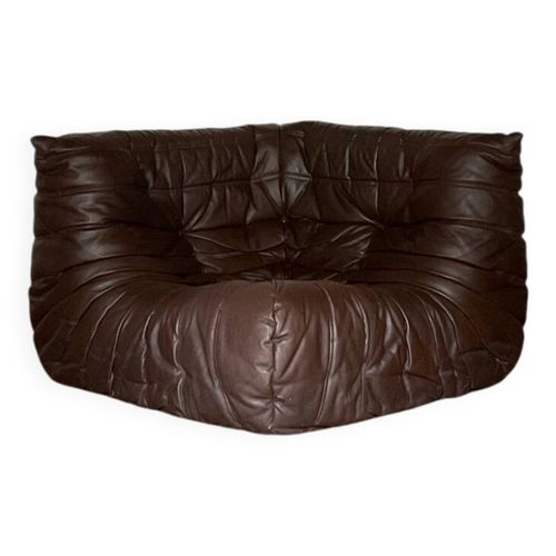 Chauffeuse Dangle Togo Ligne Roset Vintage Marron