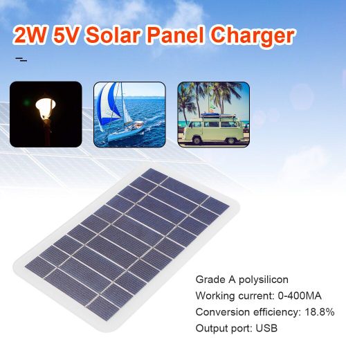 Chargeur Solaire Portable 5v 400ma, 2w, Sortie Usb, Pour L'extérieur, Système Solaire Portable Pour Téléphone Portable