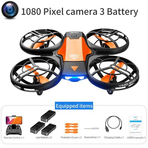 Mini Drone V8 Cam¿¿Ra Hd 4k 2021 P Wifi Fpv Pression De L'air",Maintien De L'altitude,Quadricopt¿¿Re Noir,Jouet Rc,"1080 - Type 1080p Camera 3b #B