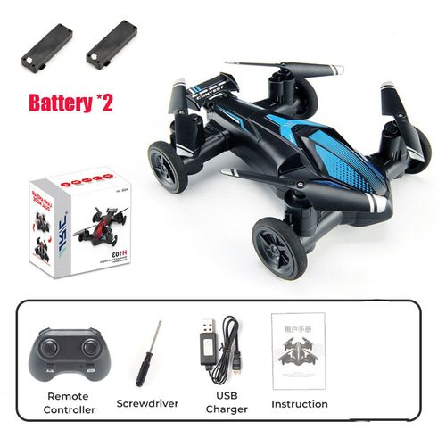 Jjrc Mini Drone Avion Land-Air Avion Double Mode Mini Avion T¿¿L¿¿Command¿¿ ¿¿ Quatre Axes Lumi¿¿Re De Tumbling V¿¿Hicule Sans Pilote Jouet - Type 2 Battery Blue #A