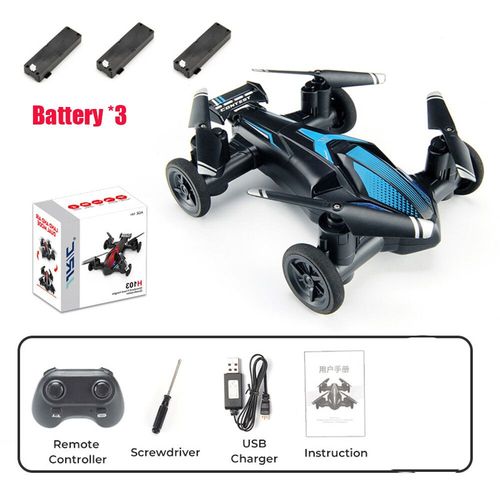 Jjrc Mini Drone Avion Land-Air Avion Double Mode Mini Avion T¿¿L¿¿Command¿¿ ¿¿ Quatre Axes Lumi¿¿Re De Tumbling V¿¿Hicule Sans Pilote Jouet - Type 2 Battery Blue #B