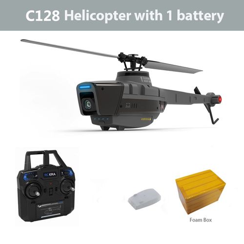 H¿¿Licopt¿¿Re Rc C128 2.4g",4 H¿¿Lices,Cam¿¿Ra 720p,Gyroscope ¿¿Lectronique 6 Axes,Pression D'air Pour La Hauteur,"Vs Drone Rc C127 C186 - Type C128 1b Foam Box
