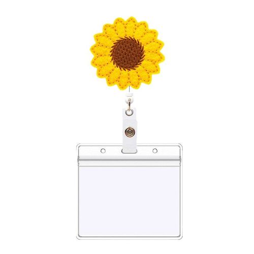 Enrouleur De Badge À Nom D'abeille Tournesol, Pour Médecin, Infirmière, Personnel Rétractable, Étiquette D'identité, Accessoires De Carte De Travail, Clip De Carte De Certificat