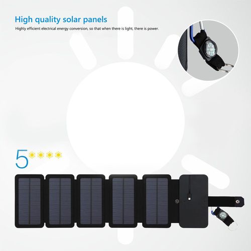 Chargeur Solaire D'extérieur Pliable, 20w, 5v, 1a, Avec Sortie Usb, Panneaux Solaires Portables Pour Recharge De Téléphone