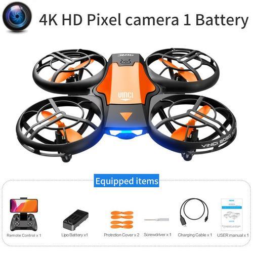 Mini Importateur V8 Professionnel Avec Cam¿¿Ra Grand Angle",4k Hd 1080p,Wifi,Fpv,Rc,H¿¿Licopt¿¿Re,Jouets Pour Enfants,4drc,Recommand¿¿,"Garder Les Drones - Type 4k Hd Camera 1b