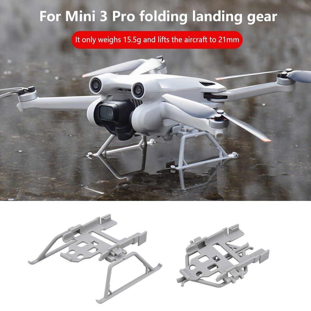 Train D'atterrissage Pliable Pour Dji Mini 3 Pro, Extension De Trépied Accrue, Protecteur De Hauteur De Fuselage, Caméra, Accessoires De Drone Pliables-Générique