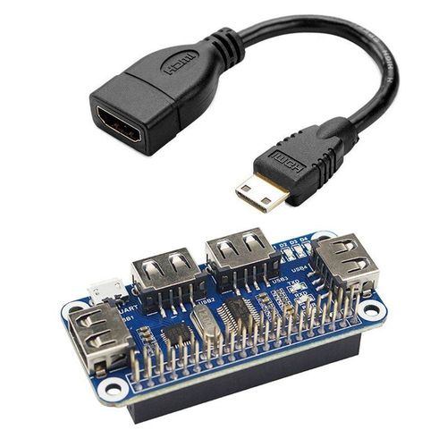 Câble Mini HDMI vers HDMI, câble de création, adaptateur Mini HDMI mâle vers HDMI femelle, prise en charge de la Full HD 1080P, 3D, 0.15M, noir et 4