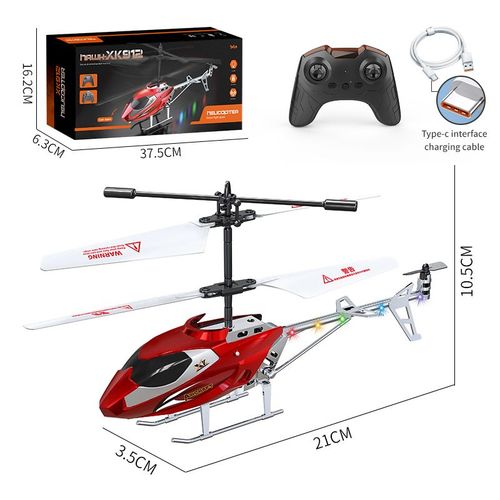 Mini H¿¿Licopt¿¿Re En Alliage T¿¿L¿¿Command¿¿",Avion Radiocommand¿¿,Avion Rc Pour Enfants,Cadeau Jouet,Type-C,2,5 Ch,"2.4g - Type Xk912-X Red