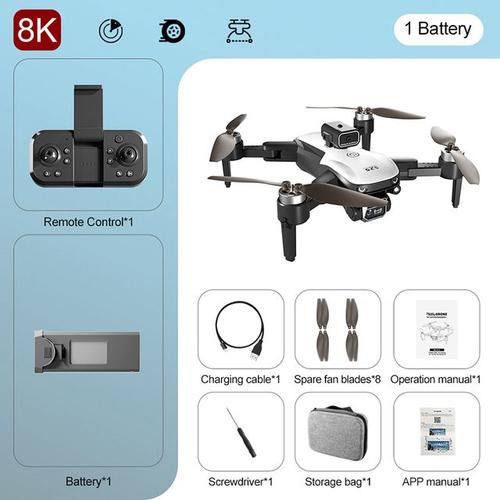 Drone S2s 8k Hd Avec Cam¿¿Ra Pour Touristes",Moteur Sans Balais,¿¿Vitement D'obstacles,H¿¿Licopt¿¿Re Rc,"Jouet Quadrirotor Pliable Professionnel - Type Dual 8k Camera