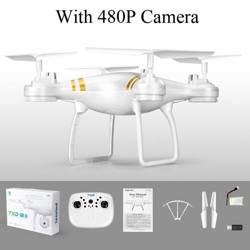 Drone Haute Dur¿¿E Ky101 Elf Set",Photographie A¿¿Rienne Haute D¿¿Finition 4k,Avion ¿¿ Quatre Axes,Jouet,"Avion T¿¿L¿¿Command¿¿ - Type White 480p Camera
