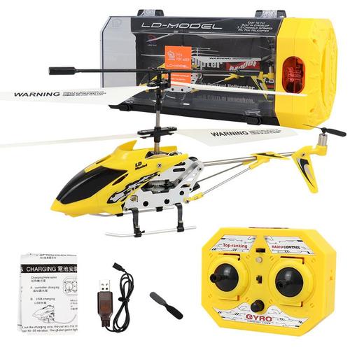 H¿¿Licopt¿¿Re Rc En M¿¿Tal Avec Lumi¿¿Res",3 Canaux,Tarte Anti-Collision,Anti-Chute,¿¿Quip¿¿ D'un Avion En Alliage Gyroscopique,3,"5 Ch - Type Yellow