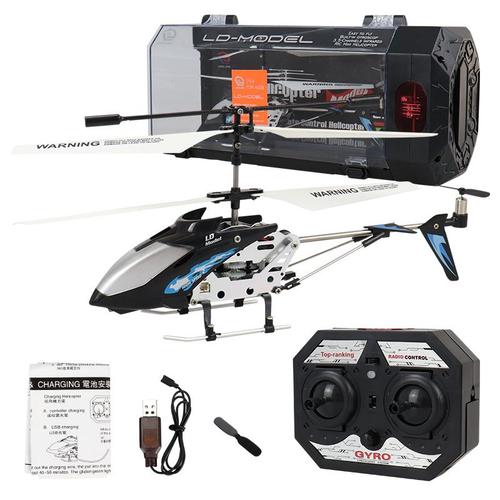 H¿¿Licopt¿¿Re Rc En M¿¿Tal Avec Lumi¿¿Res",3 Canaux,Tarte Anti-Collision,Anti-Chute,¿¿Quip¿¿ D'un Avion En Alliage Gyroscopique,3,"5 Ch - Type Black