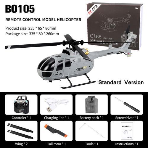 Drone Rc ¿¿ H¿¿Lice Unique Sans Ailerons",Stabilisation Gyroscopique ¿¿ 6 Axes,Avion Rc,Jouets H¿¿Licopt¿¿Re T¿¿L¿¿Command¿¿S,Bo105,C186 Pro Helicopt¿¿Re Telecommand¿¿,Helicopt¿¿Re,"Helicopter - Type Gray