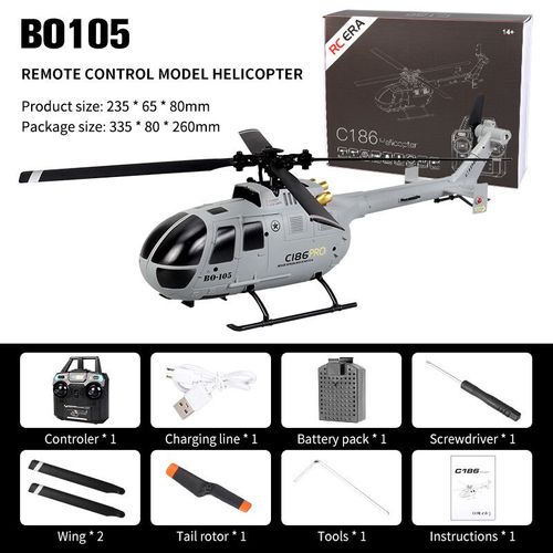 H¿¿Licopt¿¿Re D'aviation T¿¿L¿¿Command¿¿",Mod¿¿Le ¿¿ Quatre Canaux,Avion ¿¿ H¿¿Lice Unique,Simulation Bo105,Importateur Sans Pilote,Jouet Cadeau,"C186 - Type High Standard Rc #C