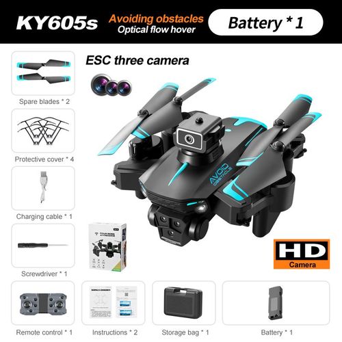 Drone Professionnel Pliable G6/Ky605s Pro Max",Quadricopt¿¿Re,Station D'accueil A¿¿Rienne,Cam¿¿Ra Hd,Gps,H¿¿Licopt¿¿Re Rc Fpv,Wifi,"Jouets D'¿¿Vitement D'obstacles - Type Ky605s Blue
