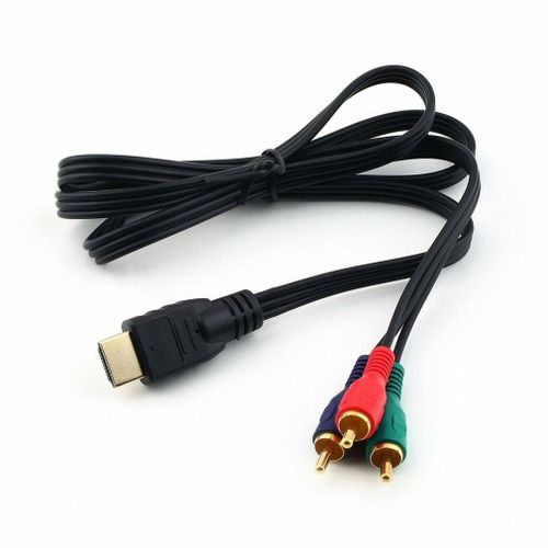 Câble adaptateur mâle vers 3 RCA, 1m, HDMI, Audio vidéo, AV, composant de convertisseur stéréo, pour TV, boîtier DV, DVD, PC