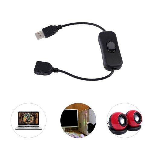 Câble D'extension USB Nouveau 30cm USB 2.0 UN Mâle à UNE Femelle Rallonge Prolongateur Noir Câble Avec Interrupteur ÉTEINT Câble Usb Câble