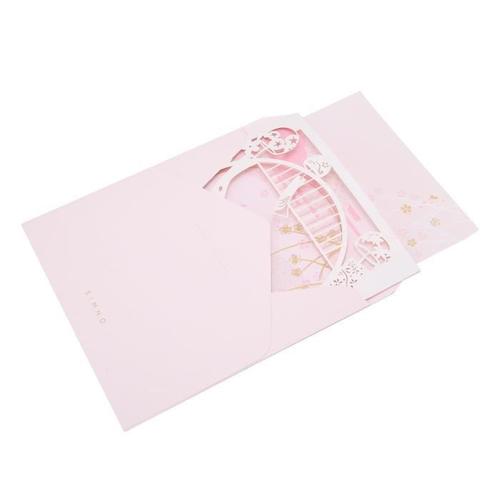 Qiilu carte de voeux avec enveloppe Carte de voeux creuse Pocketfold avec  enveloppe pour anniversaire nuptiale remise des diplômes