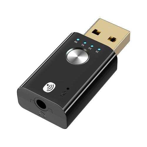 Adaptateur Dongle Bluetooth 5.1 4 en 1, pour PC TV, haut-parleur, ordinateur de bureau, souris sans fil, musique, récepteur Audio, transmetteur, carte son USB